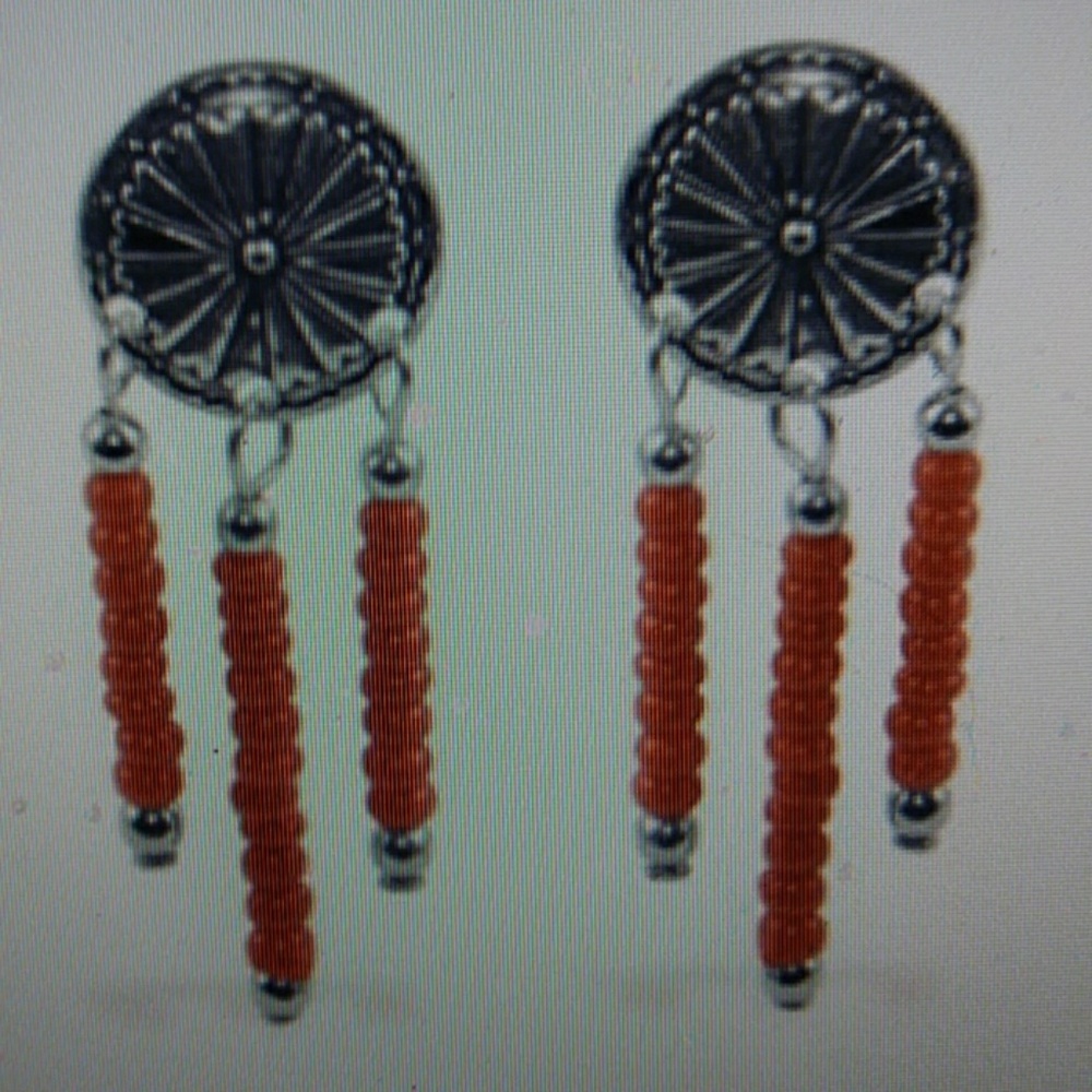 Nwt-*SALE* RED ONYX STERLING EARRINGS.1-1/4"L